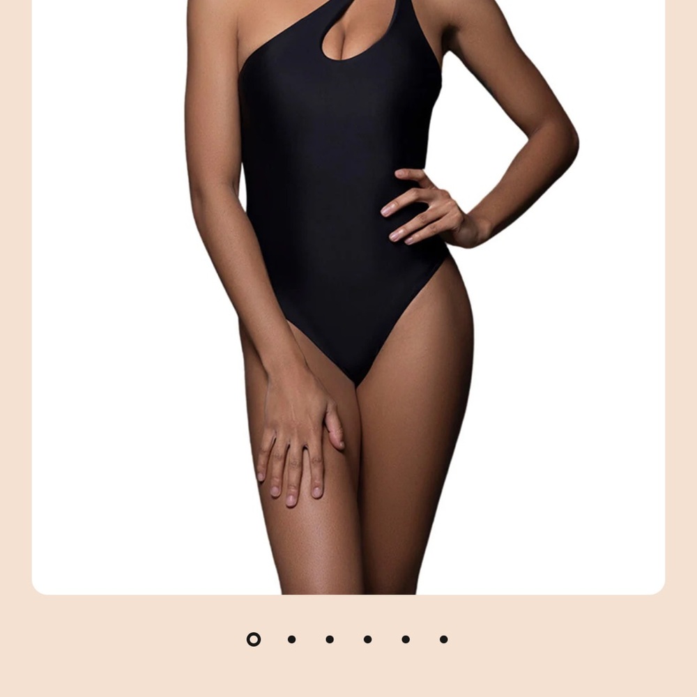 NWT Elegant Black One-Shoulder Swimsuit